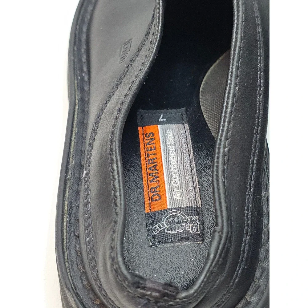 Dr. Martens‎ Vintage Black LeatherCenterSeam SlipOn MulesClogs AirWair Ms 7 Ws 8